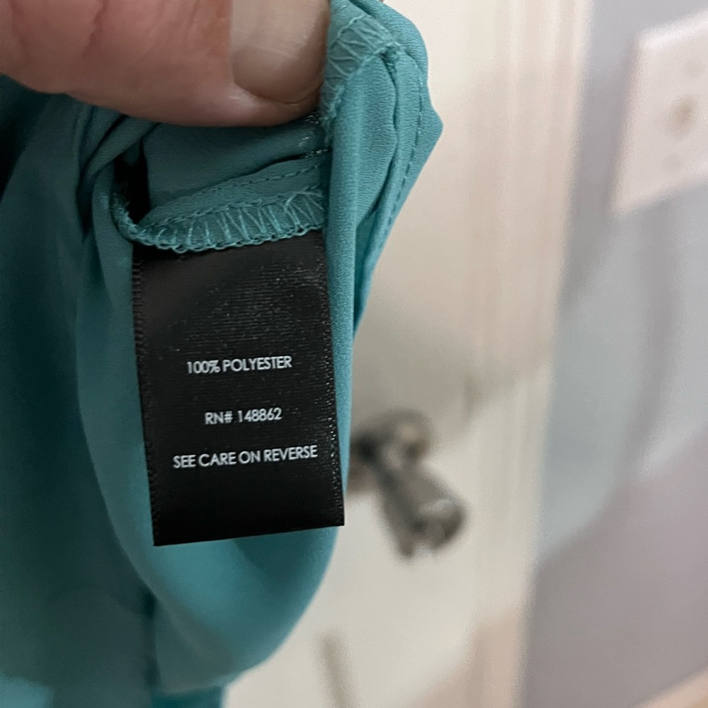 Torrid Teal Harper Notch-Neck Tunic Blouse torrid size 2 or 18-20 - Picture 6 of 6